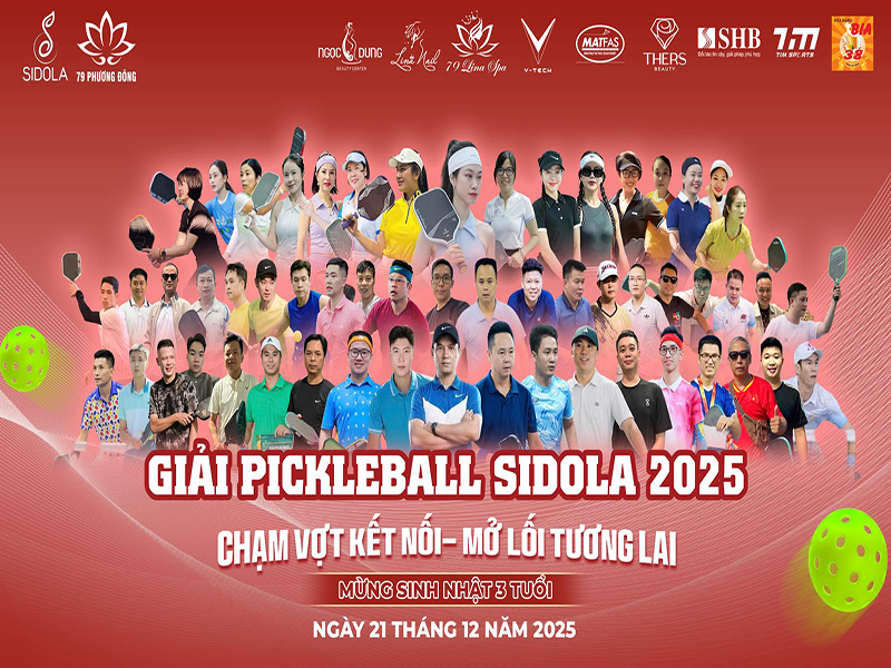 Giải PickleBall SIDOLA 2025 - Chạm vợt kết nối - Mở lối tương lại